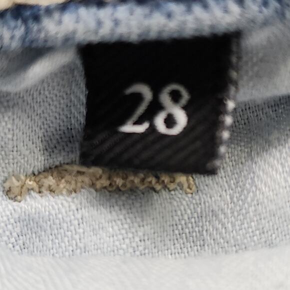 7 For All Mankind Shorts Womens 28 Blue Mid Roll Broken Twill Coco Prive Stretch - Picture 7 of 15